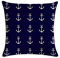 Schwar Textilien Kissenhülle Kissenbezug Maritim 45x45 cm Dekokissen Nautic Anker Schiff Bedruckt Muster 9-G356-7