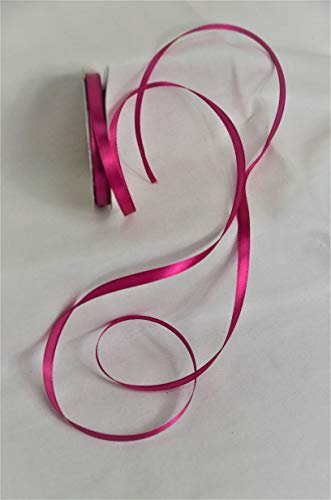 Schnooridoo Satinband 3mm/ 6mm/ 12mm/ 25mm/ 38mm/ 50mm viele Farben Geschenkband Hochzeit Weihnachten Geburtstag Schleifenband Dekoband (Fuchsia, 6mm x 25m)