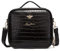 LACATTURA Trousse de maquillage de voyage, étui de maquillage en cuir pour pinceaux de maquillage, articles de toilette, bijoux, accessoires numériques, sac de rangement portable avec bandoulière pour