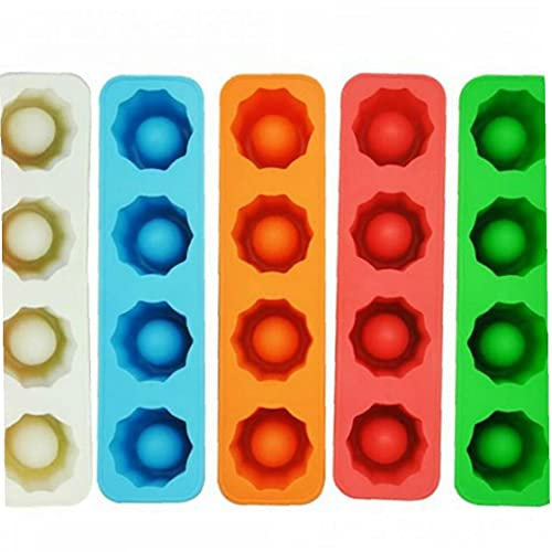 TOSSPER Ice Cube Tray Ice Shot Glass Mold Summer Drinking Tool for Fruit Beer Whisky Drinks Decor