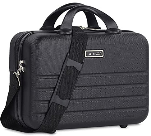 ITACA - Kosmetikkoffer Hartschale Groß, Beautycase Damen, Trolley & Handgepäck Koffer: Beauty Case Hartschale, Kosmetik Koffer, Kosmetiktasche Groß - Ideal für Reisen!, Schwarz