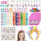 108 Pezzi Gadget Unicorno Compleanno Bambina, Gadget Unicorno Bambina Regalo Compleanno Portachiavi Braccialetti Slap Timbri Tatuaggi Unicorno, Regalini Festa Unicorno Gadget Compleanno Bambina