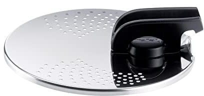 Tefal Ingenio Couvercle égouttoir acier inoxydable, Rangement facile, Multidiamètre, Compatible Ingenio, Compatible lave-vaisselle L9829402 Inox et Noir Couvercle égouttoir 14-20 cm
