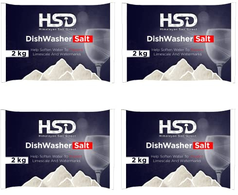 2kg Dishwasher Salt for Dishwashers and Water Softeners (Pack of 4)