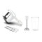 Moulinex HM462110 Prep'Mix Batteur, Puissance de 500 W, Fouets et crochets pour pétrir en acier inoxydable, 5 vitesses, réglage Turbo, accessoire mélangeur de plongée
