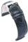 diloy Sportliches gepolstertes Uhrenarmband Rindsleder Krokoprägung quadratisch extra lang XL – Größen 14mm 16mm 18mm 20mm 22mm – Elegant und widerstandsfähig 368EL Schwarz 22mm