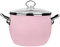 VIXPET Olla de Esmalte Profunda Cocina de inducción/Horno/lavaplatos con Revestimiento Antiadherente de cerámica-Pink