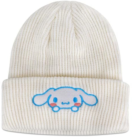 Roffatide Anime Cute Beanie Hat Kawaii Lolita JK Caps Winter Knit Hat für Jungen Mädchen Gestickte Beanie Cap Beige