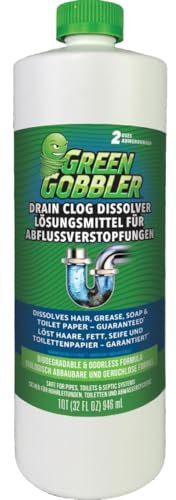 Green Gobbler - Industrial Strength Clog Remover - Abflussreiniger für Toiletten, Waschbecken, Rohre - Klärgruben geeignet - 946 ml
