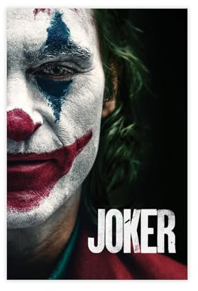 AhCor Joker-Film-Poster (4) Leinwand-Poster Schlafzimmer Dekor Sport Landschaft Büro Zimmer Dekor Geschenk ungerahmt 30 x 45 cm