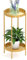 Soporte para plantas de interior y exterior – 2 niveles de metal - Mesa alta para plantas, organizador para macetas, estantería expositora antioxidante para casa, jardín, patio o balcón, dorado