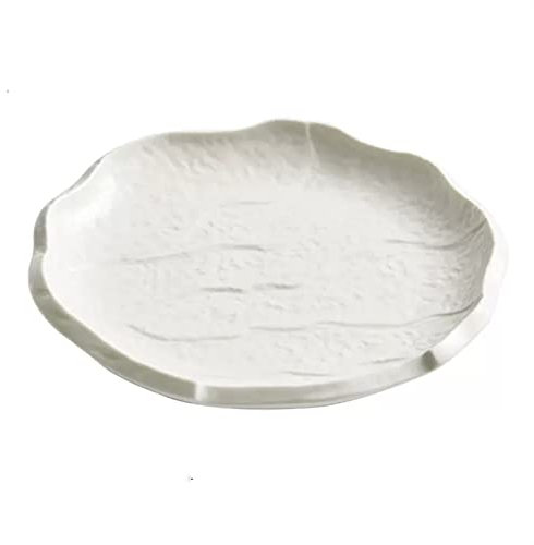 Assiettes Assiette à manger blanche Assiette à manger en céramique Assiette à dîner irrégulière Assiette à vaisselle Assiette à dessert Ustensiles de maison Hôtel Café Assiette plate Assiette creuse A
