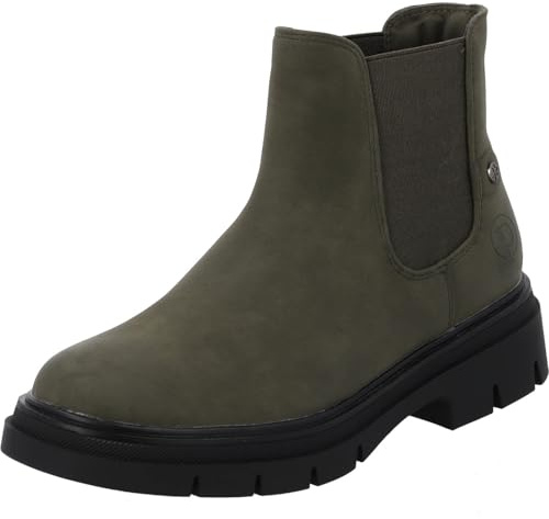 Palado Chelsea Boots Damen Natlee - bequeme Boots - leicht gefütterte Stiefeletten - modische Stiefel Khaki UK7 - EU40
