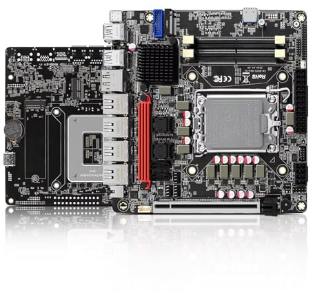 AIOPCWA Q670 LGA 1700 NAS Mainboard 6 Bay, 4 x i226 2.5GbE LAN Mini ITX Motherboard with 6× SATA3.0, 6× NVMe PC Motherboards with 2X DDR5, Barebone NO RAM NO SSD, i226-LM, PCIe x16