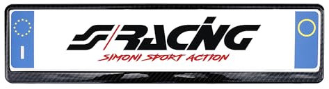 Simoni Racing PTX/CF Universelle Heck-Kennzeichenhalterung aus Echtem Carbon