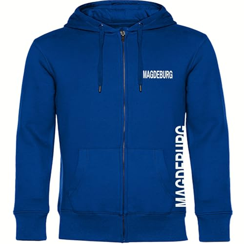 multifanshop Kapuzen Sweatshirt Jacke - Magdeburg - Brust & Seite