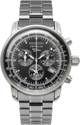 Zeppelin Herrenuhr 100 Jahre Stahl/Schwarz 7680MB-2