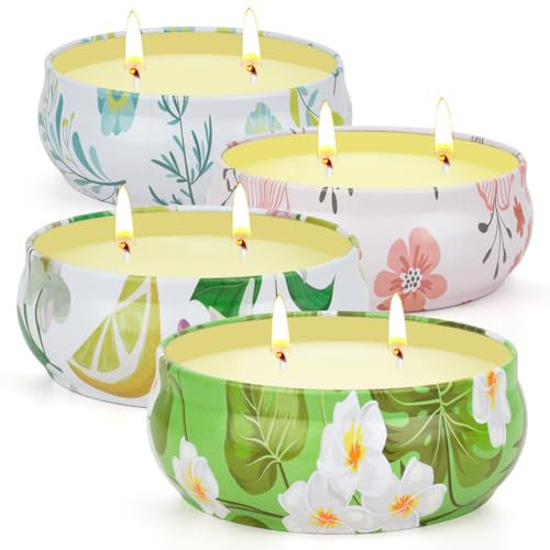 Citronella Kerze Outdoor Groß, 300Std Citronella Kerzen mit 2 Docht Natürliche Sojawachs Duftkerzen Citronela Kerzen für Garten Patio Picknicks Terrasse Party