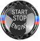 Lcyen Sports Start Stop Motorstartknopf Start Stop Knopf Abdeckung Auto Startknopf Motor Zündschalter Abdeckung Zündschlossabdeckung für BMW 3 5 X5 X6 Serie E90 E91 E92 E93 E60 E70 E71 Z4 (Schwarz)