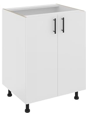 haaus Unterschrank Karo, 2-türig, weiß, 60 x 50 x 80 cm