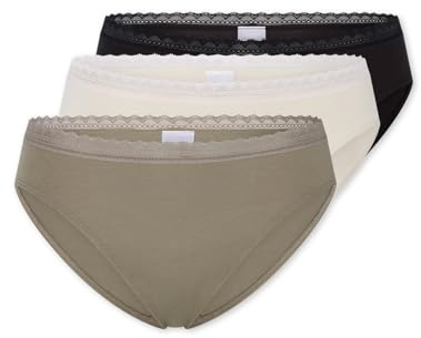 Schiesser Damen 3 Pack Rio Slip mit Spitze - Modern Multipacks