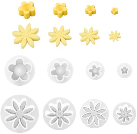 BIFHIG 8 Emporte-Pièces À Fleurs, Emporte-Pièces À Biscuits Colonnaires, Outils De Cuisson Créatifs, Adaptés À La Fabrication De Chocolat Et De Fondant.