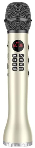 Zambuph Microphone de Chanson USB K 2 en 1, Fonction Carte TF, Haut-Parleur sans Fil, Panneau de réglage Multifonctionnel, enregistreur Chant, pour Micro