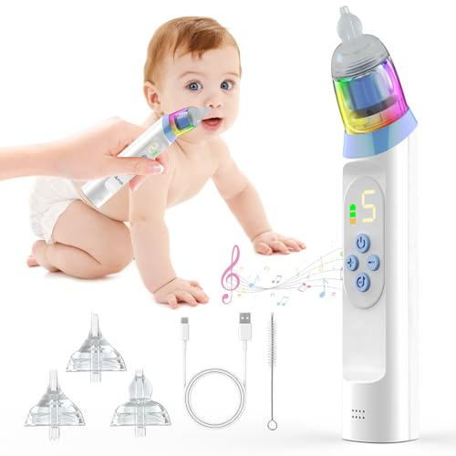 HUGENT Nasal Aspirator Baby, Electric 5-Level Suction, Rechargeable Blue