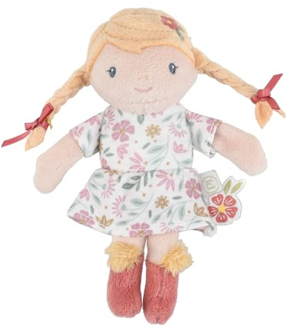 Little Dutch Weiche Stoffpuppe Kuschelpuppe - Puppe Julia - 10 cm groß - für Mädchen ab 12 Monate - Blumenmädchen