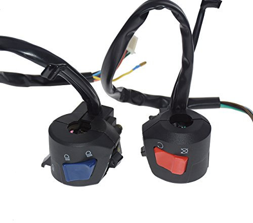 HDBUBALUS 7/8 Avvisatore Acustico per Manubrio Fari Anabbaglianti Indicatori di Direzione Avviamento Elettrico Interruttore Fari Controllo Adatto per Suzuki Yamaha Harley