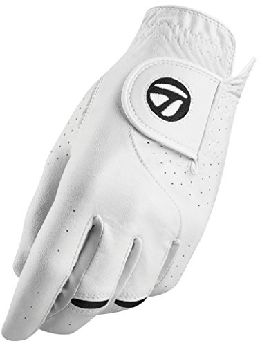 TaylorMade Golf STRATUS TECH WOMEN'S GLOVE (WHITE, LEFT HAND, LARGE), WHITE(LARGE, WORN ON LEFT HAND)
