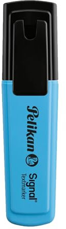 Pelikan Textmarker Signal, 10 x Leucht-Blau, 10 Stück, mit Keilspitze
