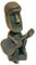 CRCAH Moai Statue Decor – 15,2 cm Osterinsel Oranment Harz Stein Dekoration für Raumzubehör Antike Skulptur für Büro Desktop (Gitarre spielen)