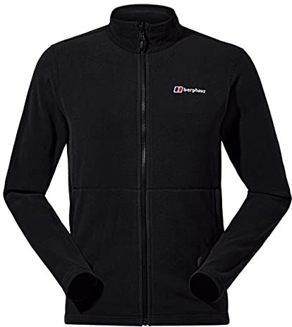 Berghaus Men's Prism Micro Polartec Fleece Jacket | Added Warmth | Extra Comfortable, Black/Black, XL