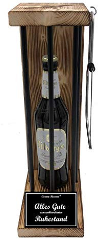 Ruhestand Geschenk zur Rente Pensionierung Bitburger Pils - Eiserne Reserve Black Edition Bitburger Bier Pils -s- Alles Gute zum wohlv. Ruhestand Bier (1 x 0.5 l)