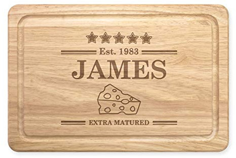 Encargo Personalizado Nombre Extra Matured Rectangular Madera para Picar Tabla de Quesos