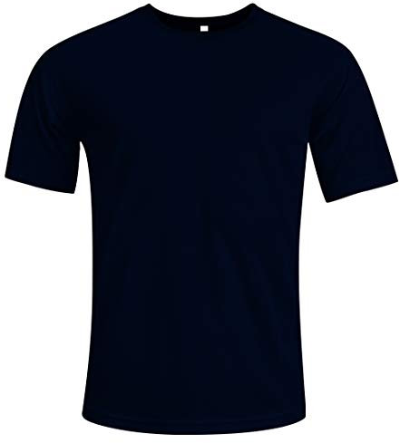 MKR Quick Drying Breathable Cooling Short Sleeve Sports T-Shirt with UPF40+ Sun UV Protection (Smooth Navy, XL)