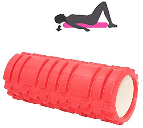 WPCASE Black Roll Faszienrolle Fazienrolle Faszien Rolle Blackroll Mini Faszienrolle WirbelsäUle Fazienrollen Set Foam Roller Massagerolle Faszienrollen Faszienrolle Set 1-red,33cm