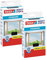 tesa Insect Stop Standard Fliegengitter für Fenster - Insektenschutz zuschneidbar - Mückenschutz ohne Bohren (2er Pack/Anthrazit (Durchsichtig), 1m:1m)