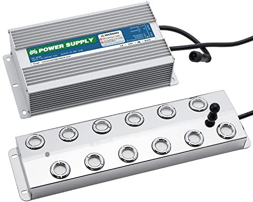 Mxmoonant Fabricante de Niebla de 12 Cabezales Nebulizador ultrasónico Humidificador de Niebla 8.4L/H 400W para la conservación de Alimentos de la atmósfera del Festival del Paisaje hidropónico