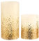 Pauleen 48128 Golden Glitter Candle Wachskerze mit Batterie mit Timerfunktion 6H Timer LED Kerze 2er Set