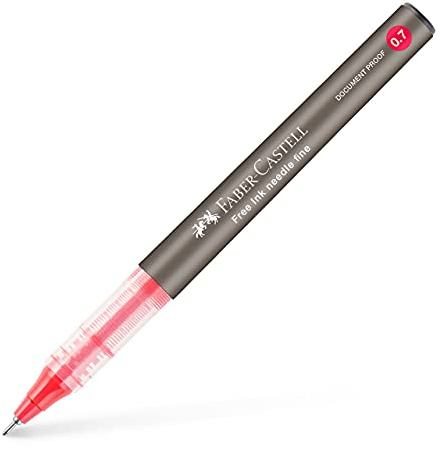 Faber-Castell Tintenroller Free Ink Needle 0,7 rot