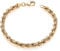 Old English Jewellers 9ct Yellow Gold on Silver Ladies Rope Bracelet - 5mm
