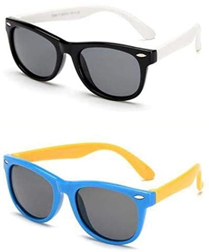 Boolavard Kids Polarized Sunglasses Rubber Flexible Shades for Girls Boys Age 3-13