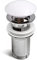 VBChome Bonde pop-up universelle G 1 ¼ - Sans trop-plein - Blanc - Pour lavabo de salle de bain - En acier inoxydable - Click-Clack - Couvercle en céramique