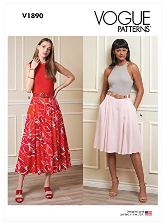 Vogue Patterns V1890F5 Misses Skirt/Pants F5 (16-18-20-22-24)
