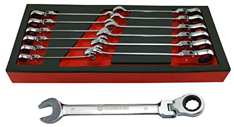 Hallmark 13pc Ratchet Spanner / Wrench Set with Flexi Ring 8-21mm - BHFRWSET13