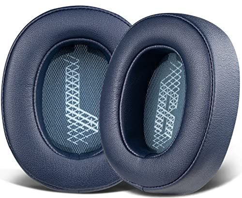 SOULWIT Professional Replacement Ear Pads for JBL Live 500BT/Live 500 BT Around-Ear Wireless Headphone, Earpads Cushions with Softer Protein Leather, Noise Isolation Foam - Navy Blue