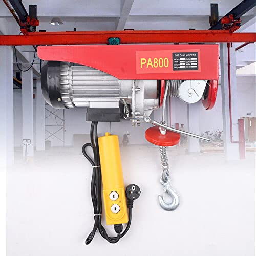 Seilhebezug 400/800KG 1300W Elektrischer Seilzug Mit Flaschenzug Elektrische Seilwin Kran Winde Aufzug 220V
