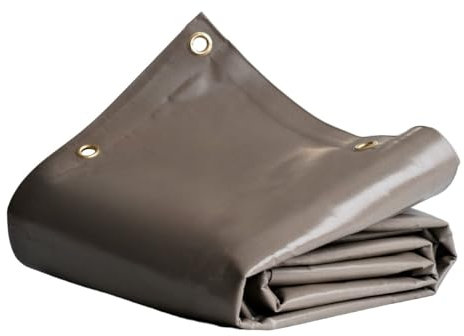 Tecplast Bâche pour Carport 4x5 m LP640CP Taupe - Garantie 8 Ans - Toile PVC étanche pour abri de Voiture